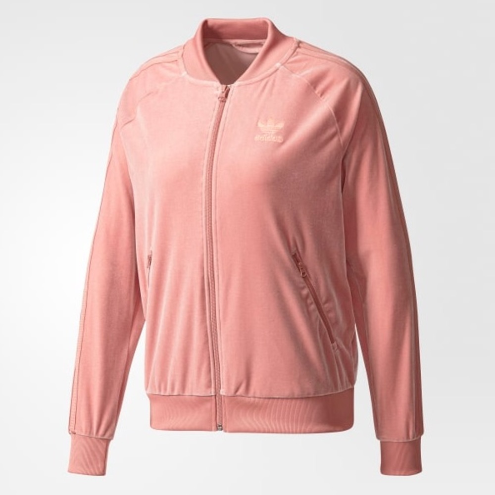 Pink Exclusive Adidas Velvet Vibes Track Jacket